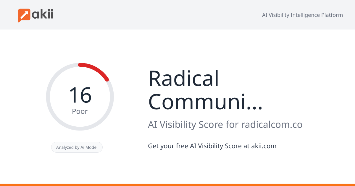 Radical - Communication and Marketing AI Visibility Score