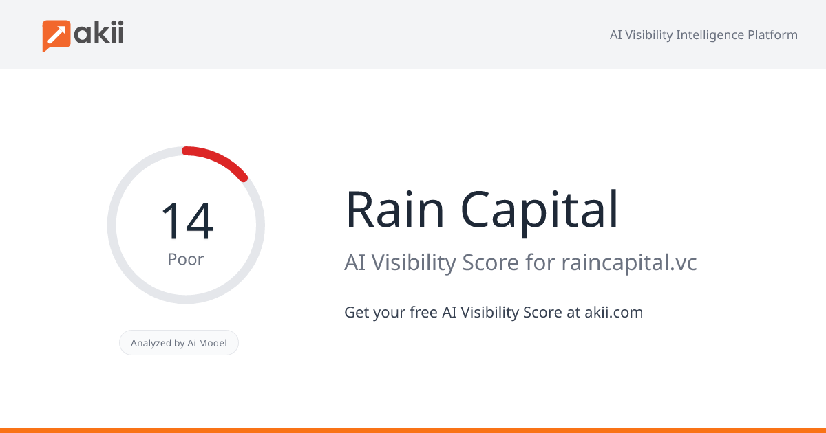 Rain Capital AI Visibility Score