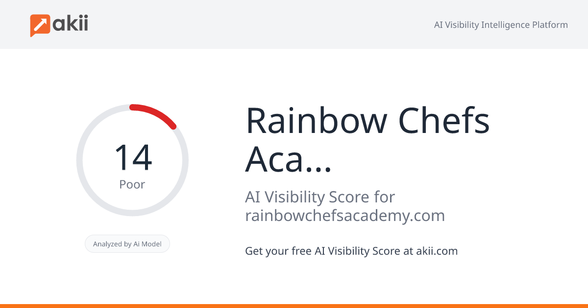 Rainbow Chefs Academy AI Visibility Score