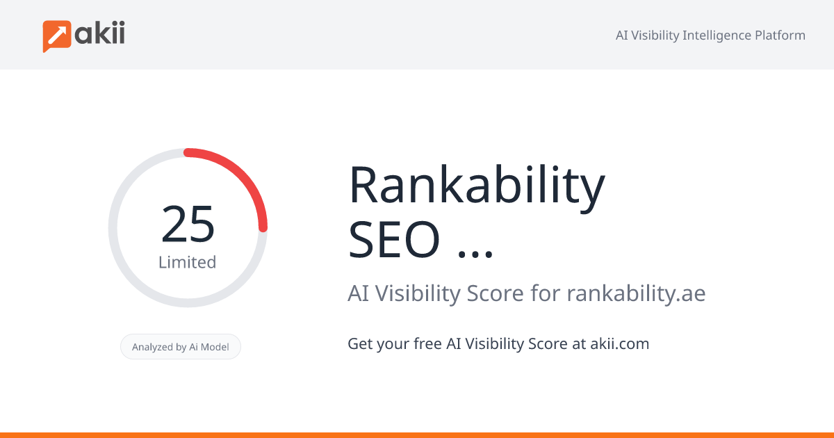 Rankability SEO & Digital Marketing Agency AI Visibility Score