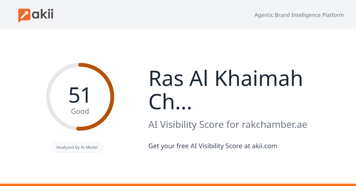 Ras Al Khaimah Chamber of Commerce and Industry AI Visibility Score