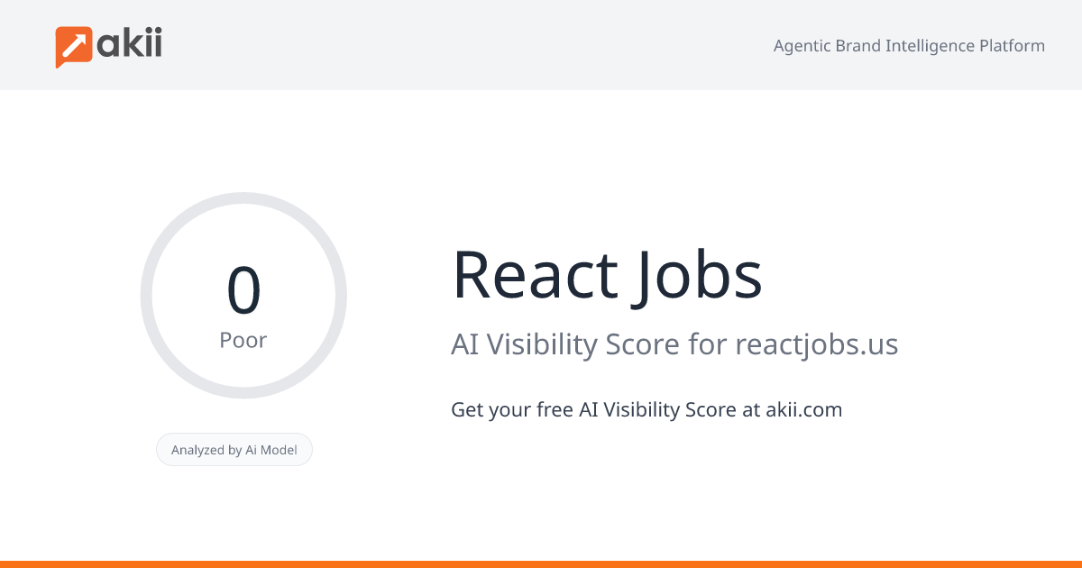 React Jobs AI Visibility Score