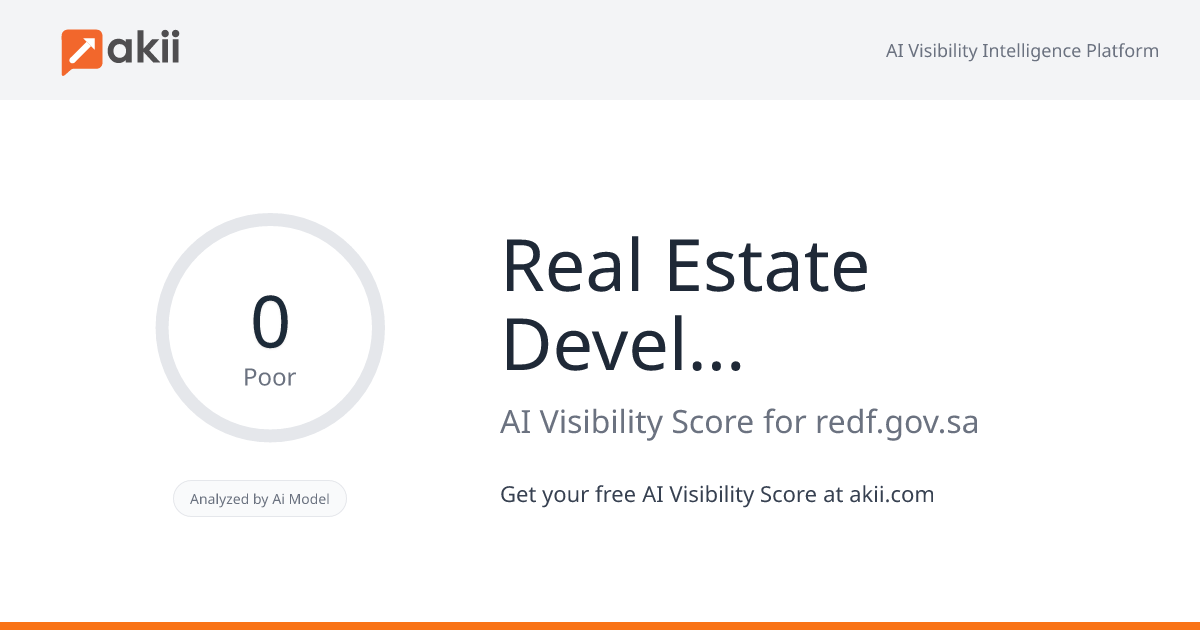 Real Estate Development Fund - REDF AI Visibility Score