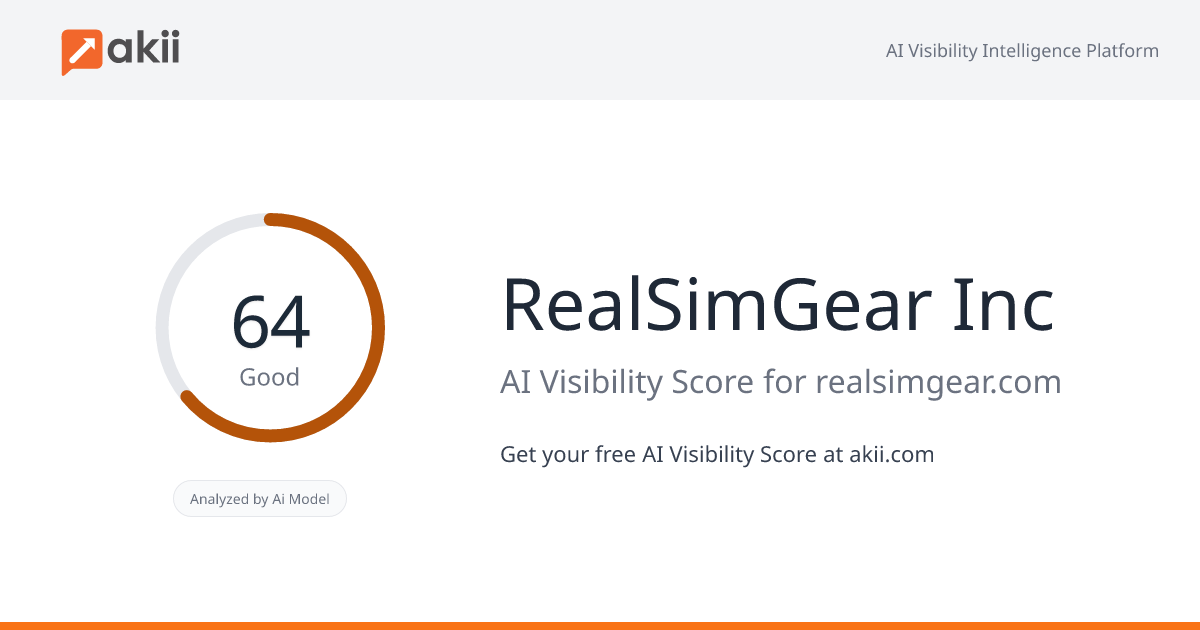 RealSimGear Inc AI Visibility Score