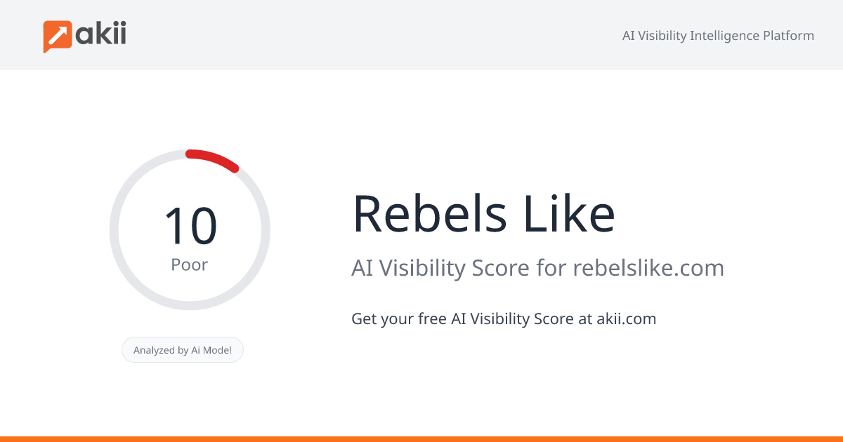 Rebels Like AI Visibility Score