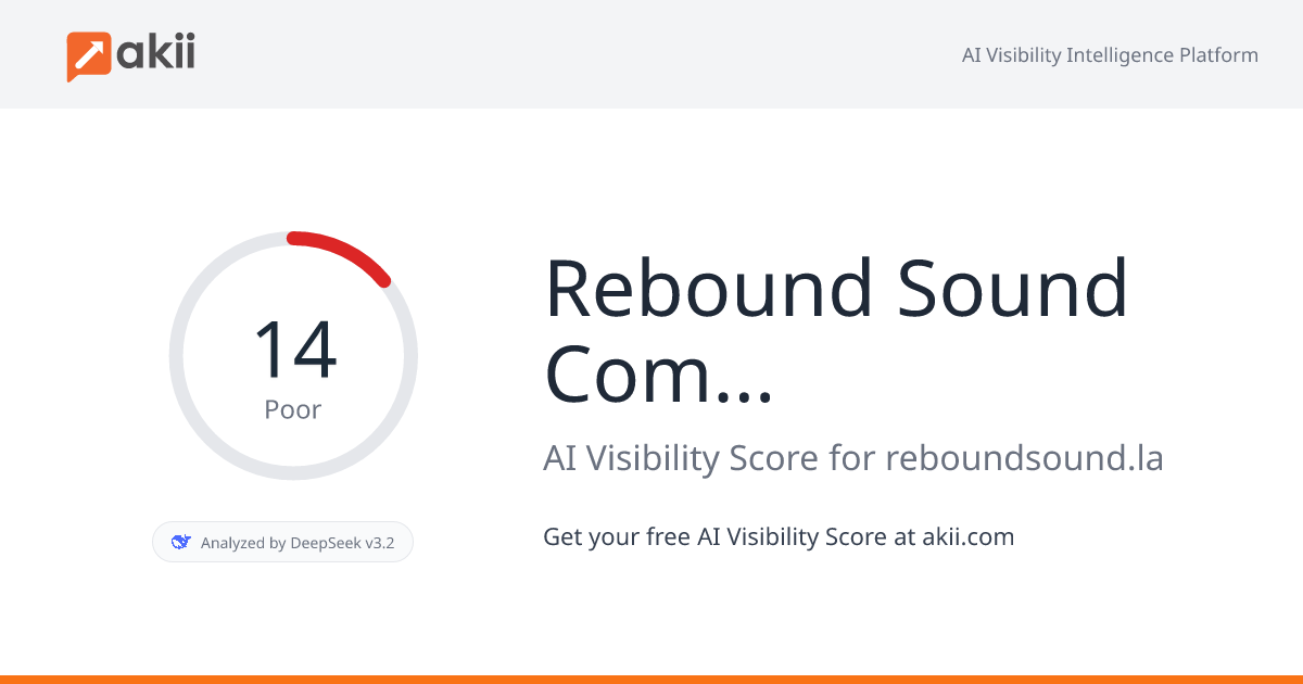 Rebound Sound Company AI Visibility Score