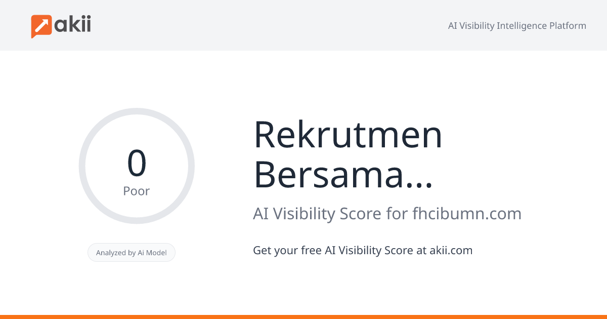 Rekrutmen Bersama BUMN AI Visibility Score