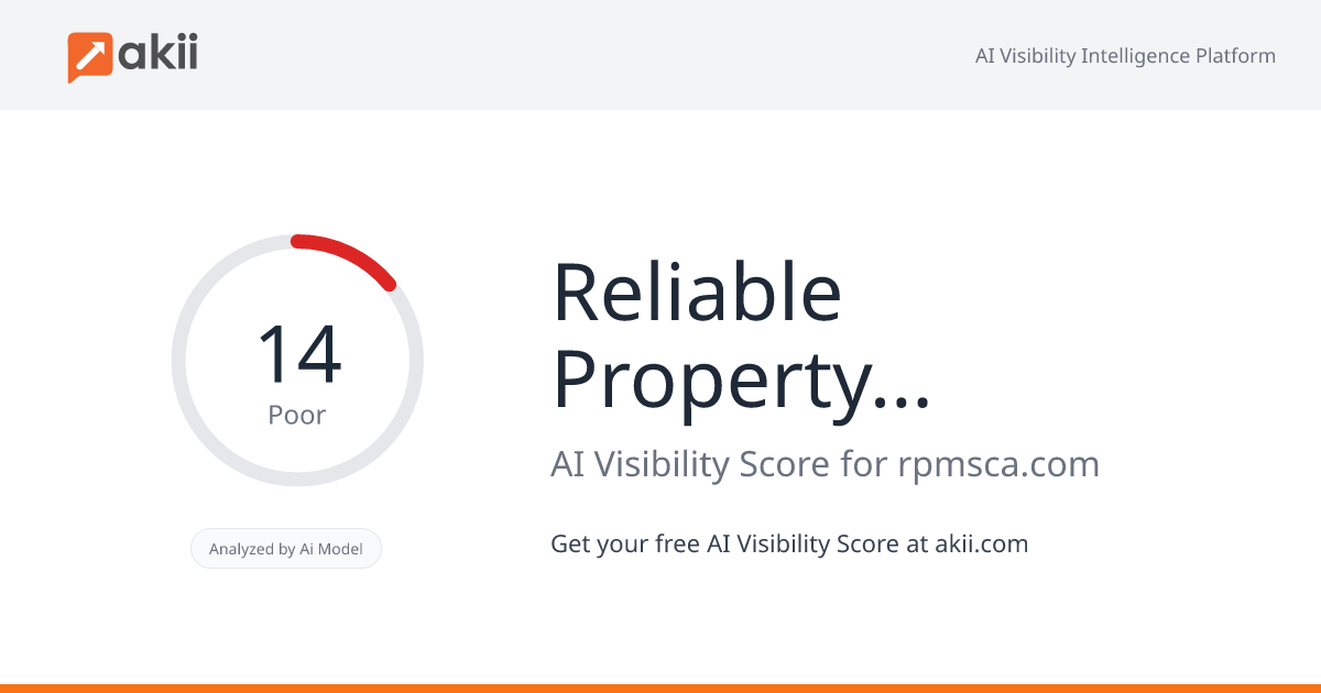 Reliable Property Management Services AI Visibility Score