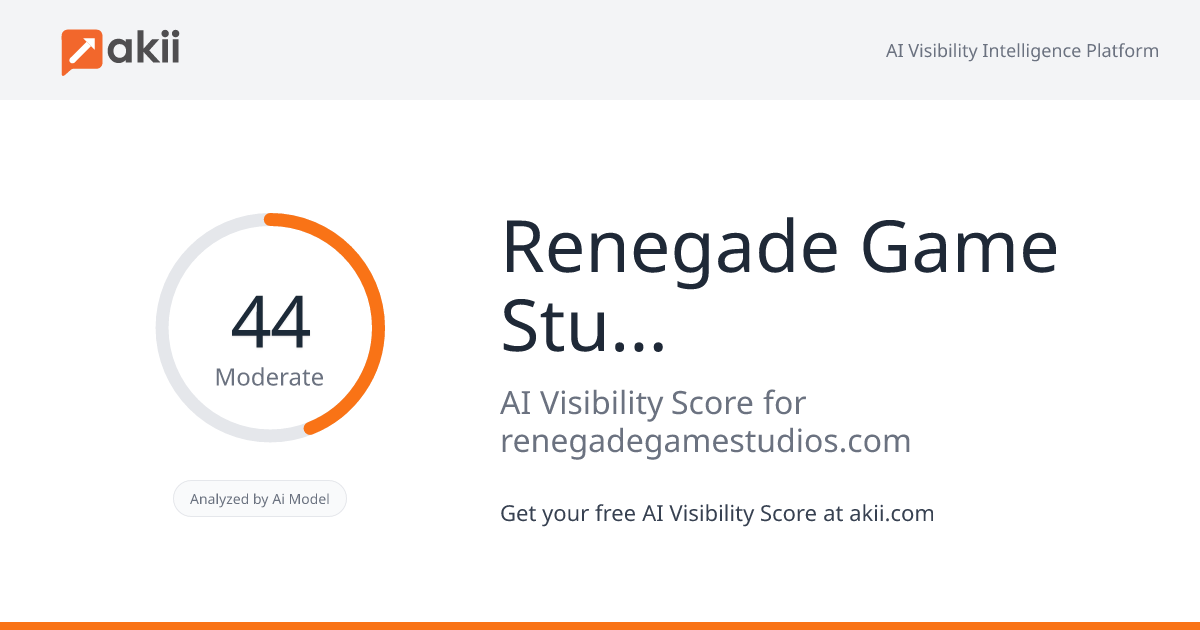 Renegade Game Studios LLC AI Visibility Score