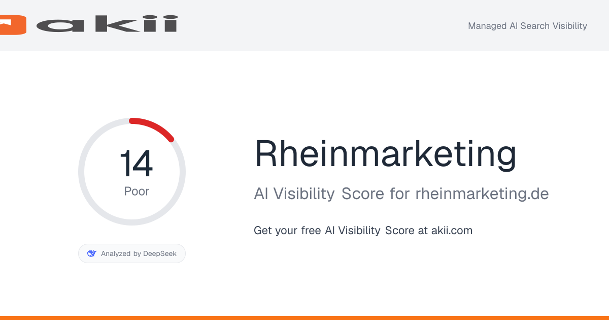 Rheinmarketing AI Visibility Score preview