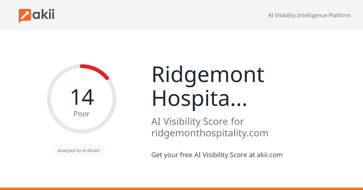 Ridgemont Hospitality AI Visibility Score