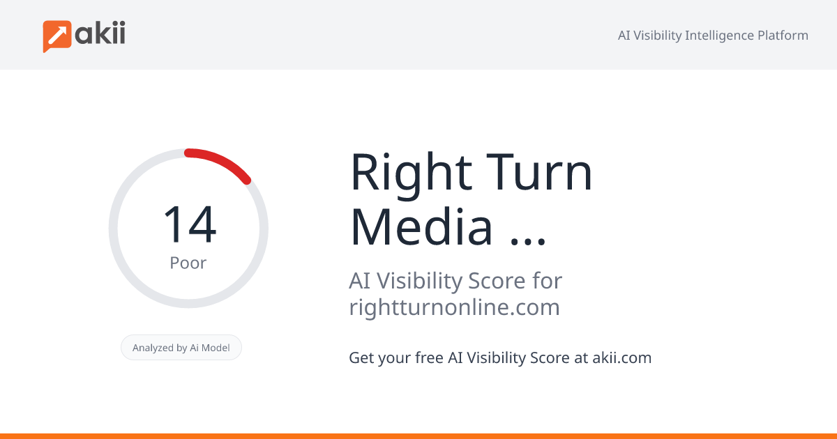 Right Turn Media Consultancy AI Visibility Score