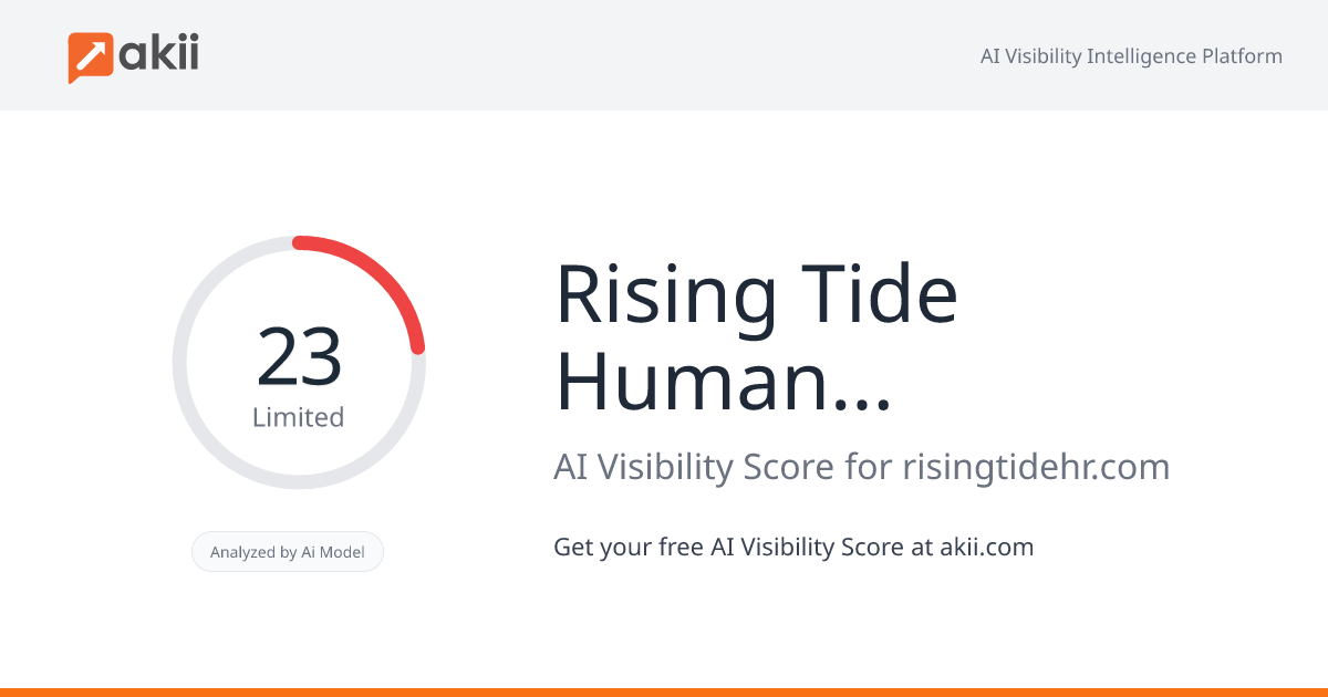 Rising Tide Human Resources AI Visibility Score