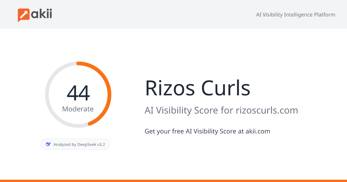 Rizos Curls AI Visibility Score