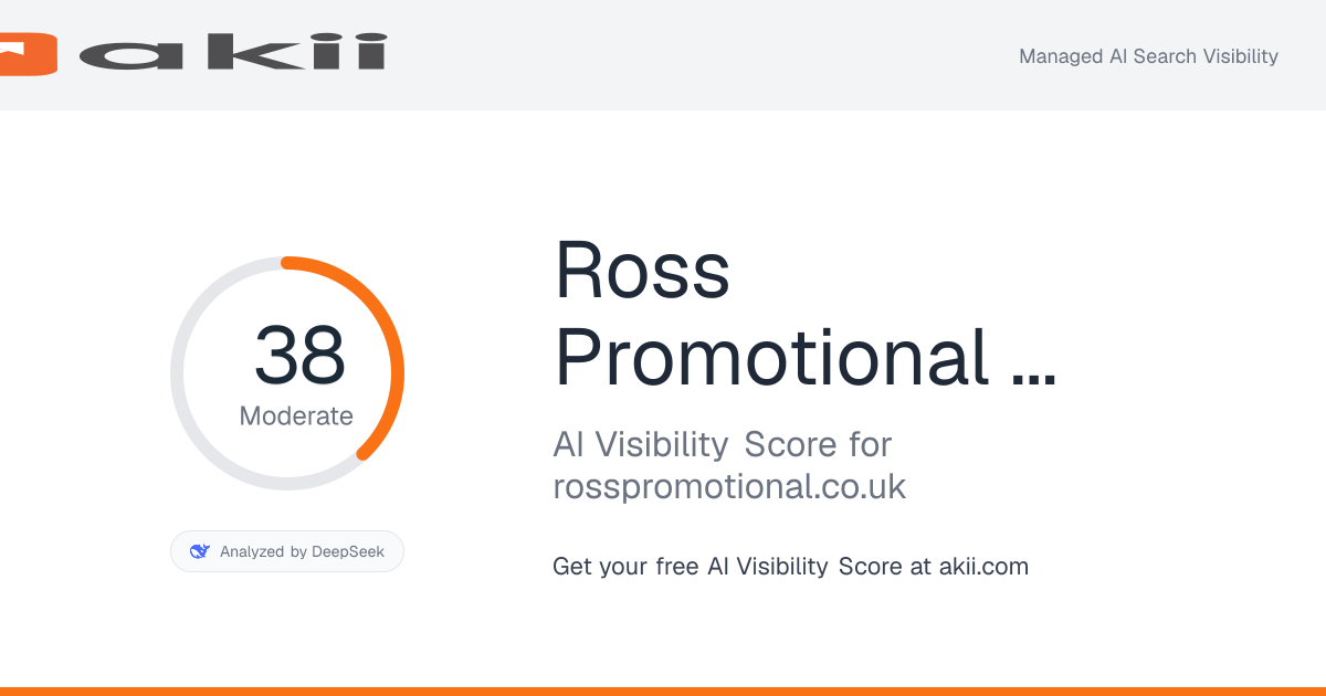 Ross Promotional Products AI Visibility Score preview