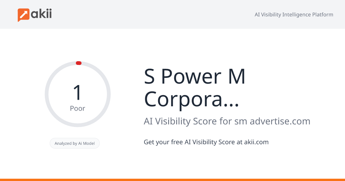 S Power M Corporation AI Visibility Score