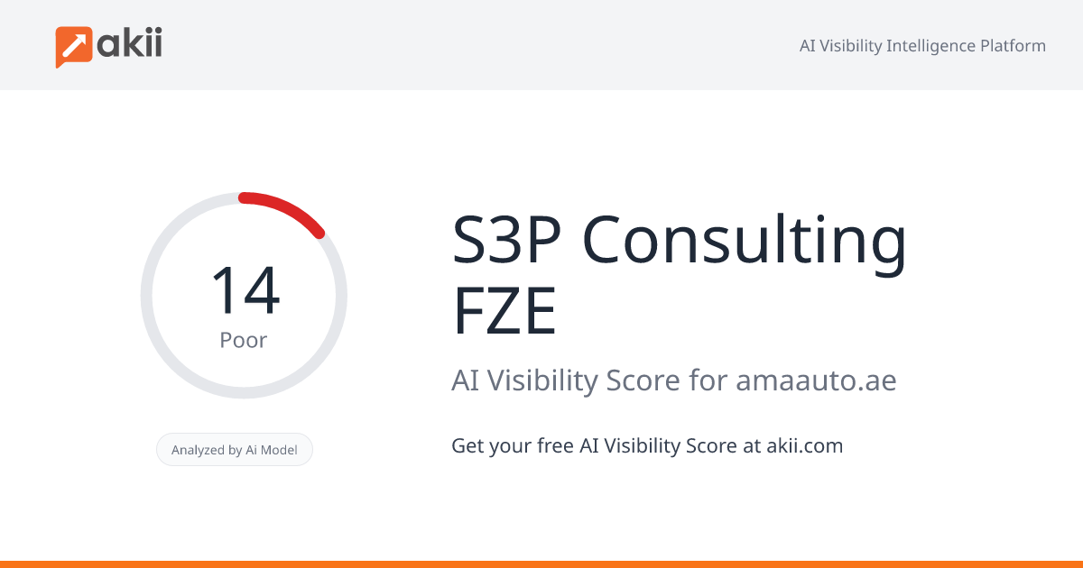 S3P Consulting FZE AI Visibility Score