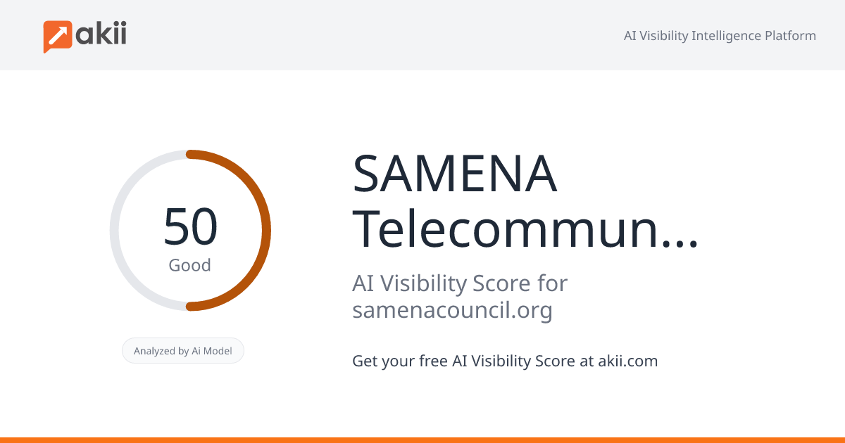 SAMENA Telecommunications Council AI Visibility Score