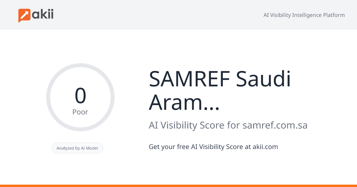 SAMREF Saudi Aramco Mobil Refinery Company Ltd. AI Visibility Score