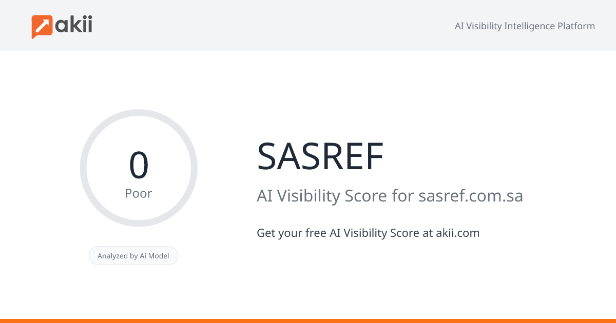 SASREF AI Visibility Score