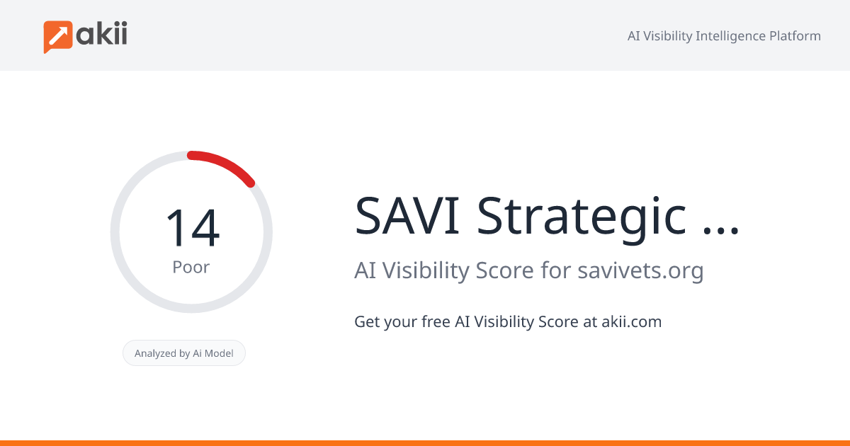 SAVI - Strategic Alliance Veteran Integration AI Visibility Score
