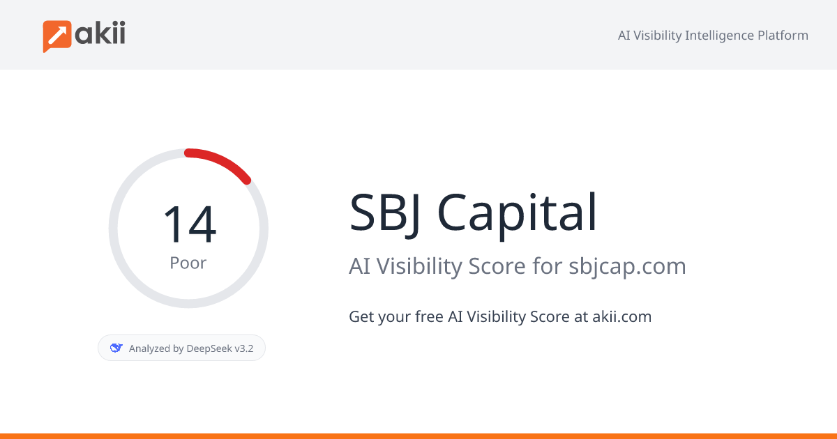 SBJ Capital AI Visibility Score