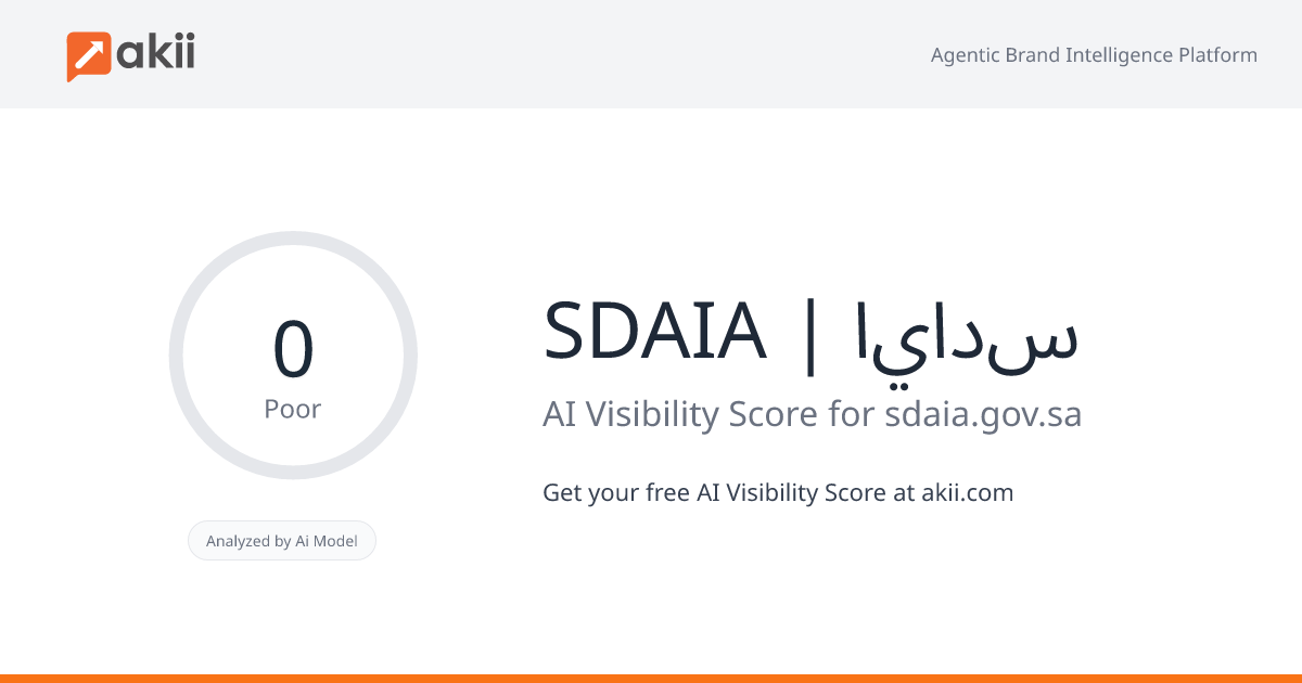 SDAIA | سدايا AI Visibility Score