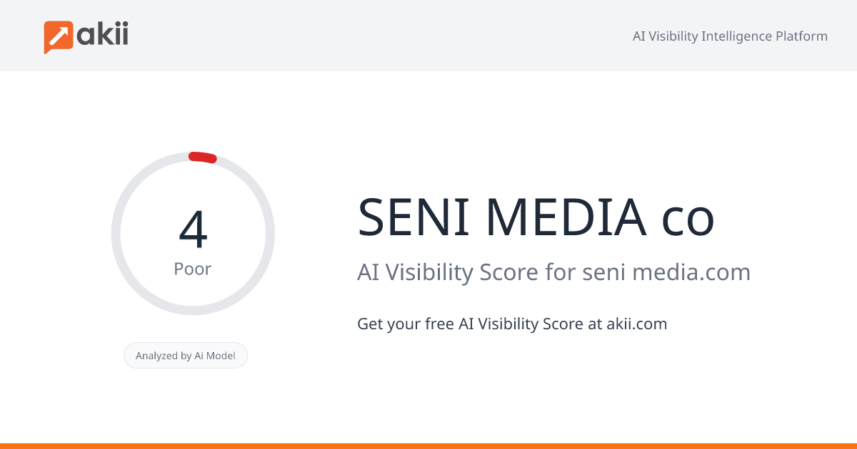 SENI MEDIA co AI Visibility Score