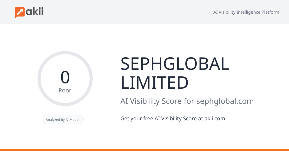 SEPHGLOBAL LIMITED AI Visibility Score