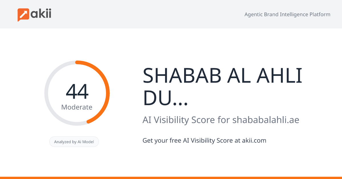SHABAB AL AHLI DUBAI CLUB AI Visibility Score