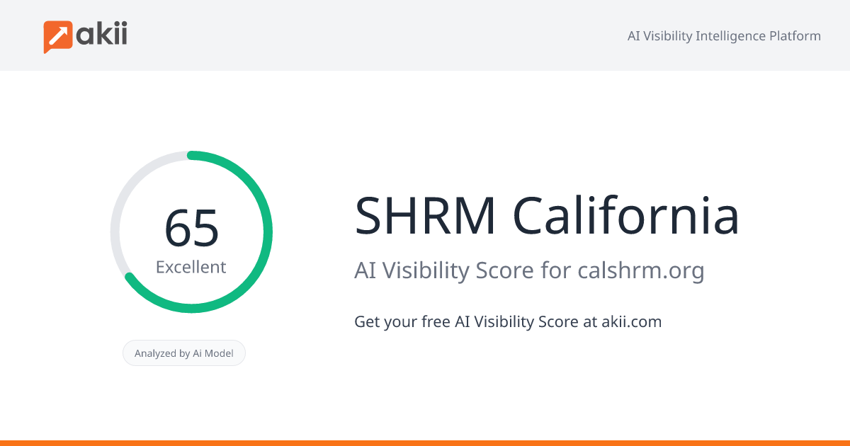 SHRM California AI Visibility Score