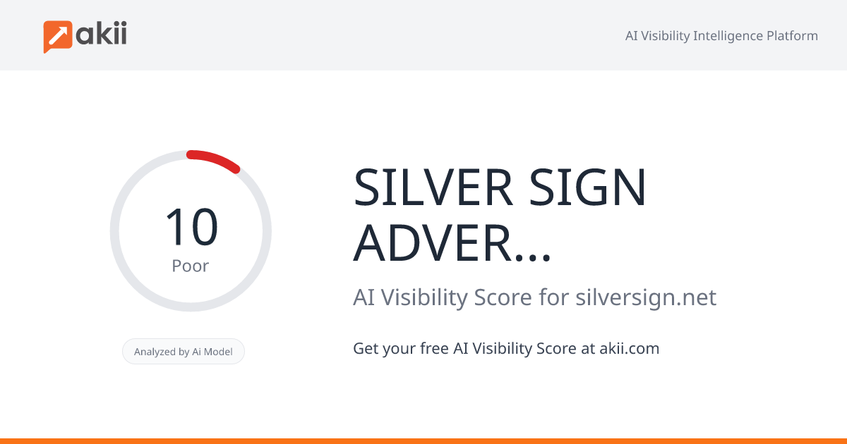 SILVER SIGN ADVERTISING AI Visibility Score