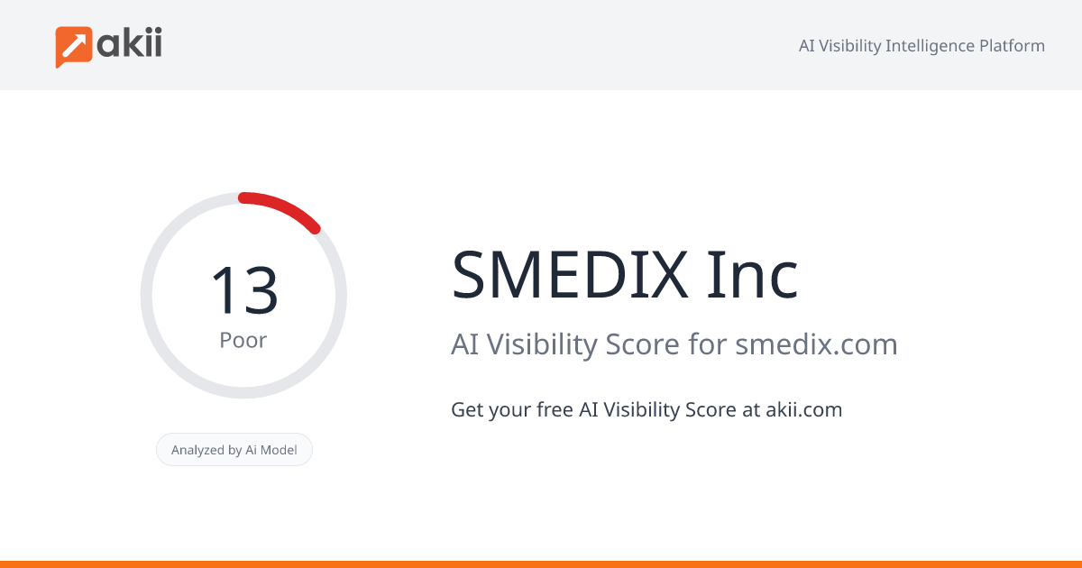 SMEDIX Inc AI Visibility Score