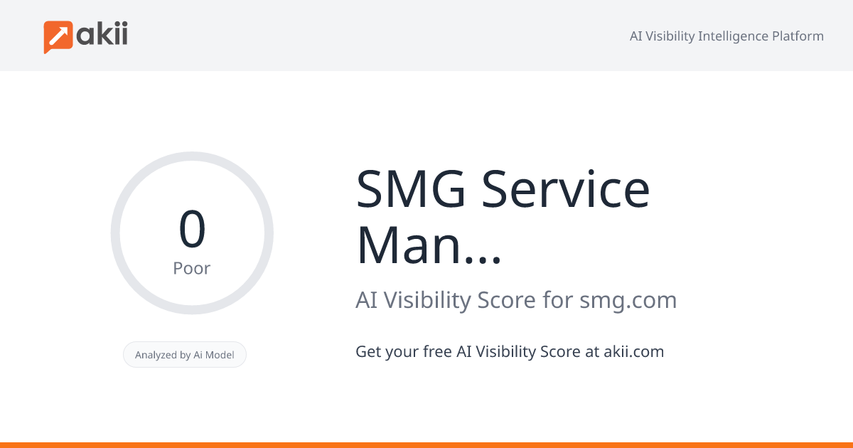 SMG - Service Management Group AI Visibility Score