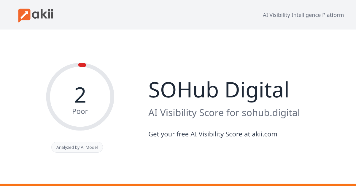 SOHub Digital AI Visibility Score