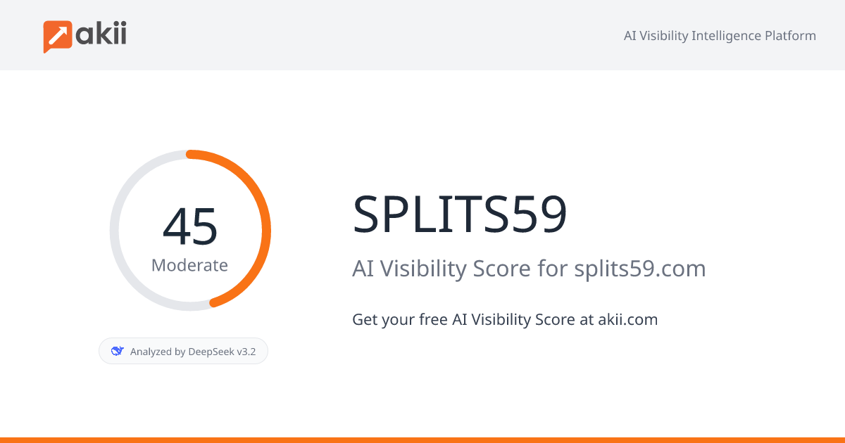 SPLITS59 AI Visibility Score