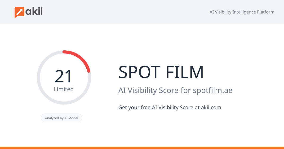 SPOT FILM AI Visibility Score