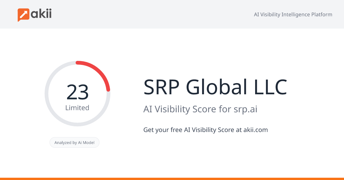 SRP Global LLC AI Visibility Score