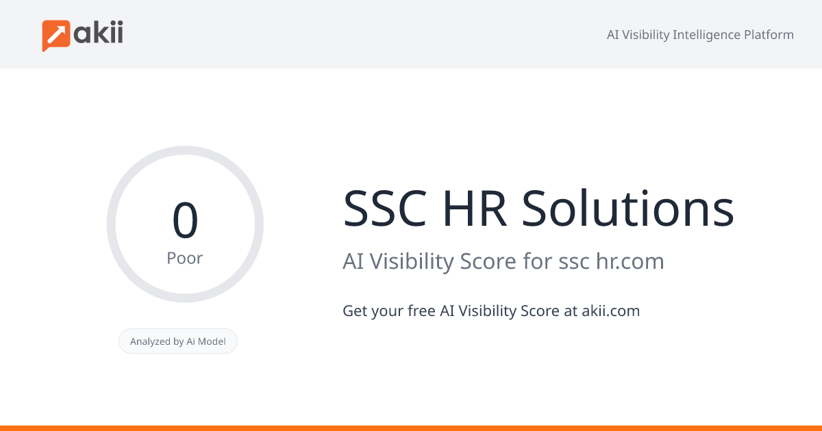 SSC HR Solutions AI Visibility Score