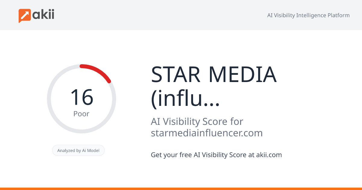 STAR MEDIA (influencer) AI Visibility Score