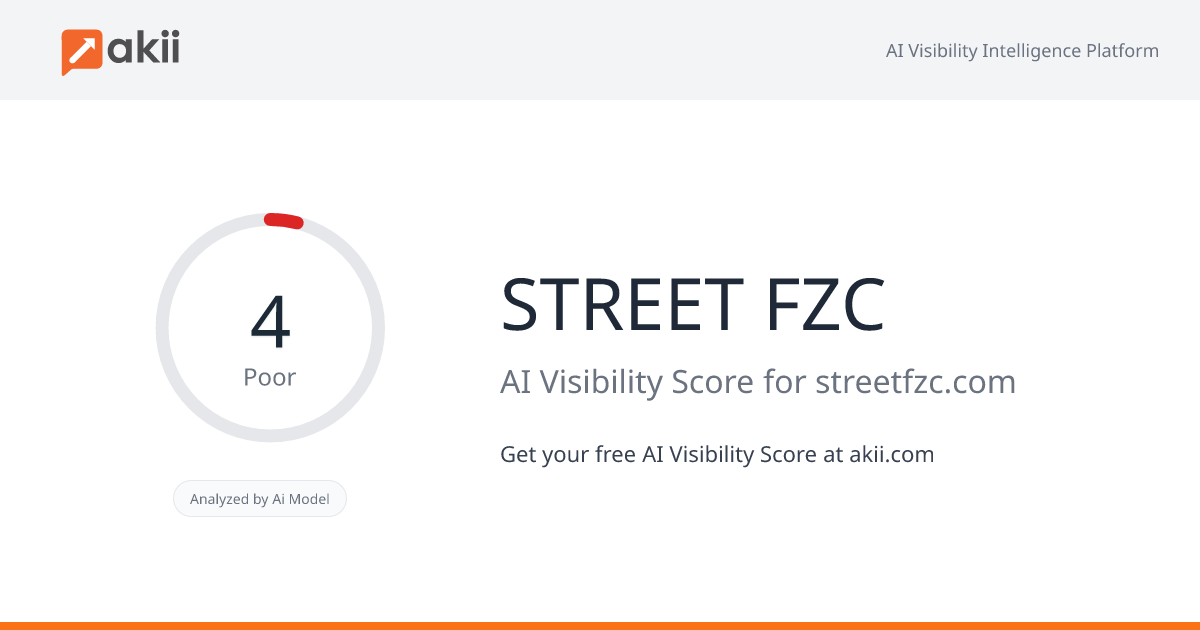 STREET FZC AI Visibility Score
