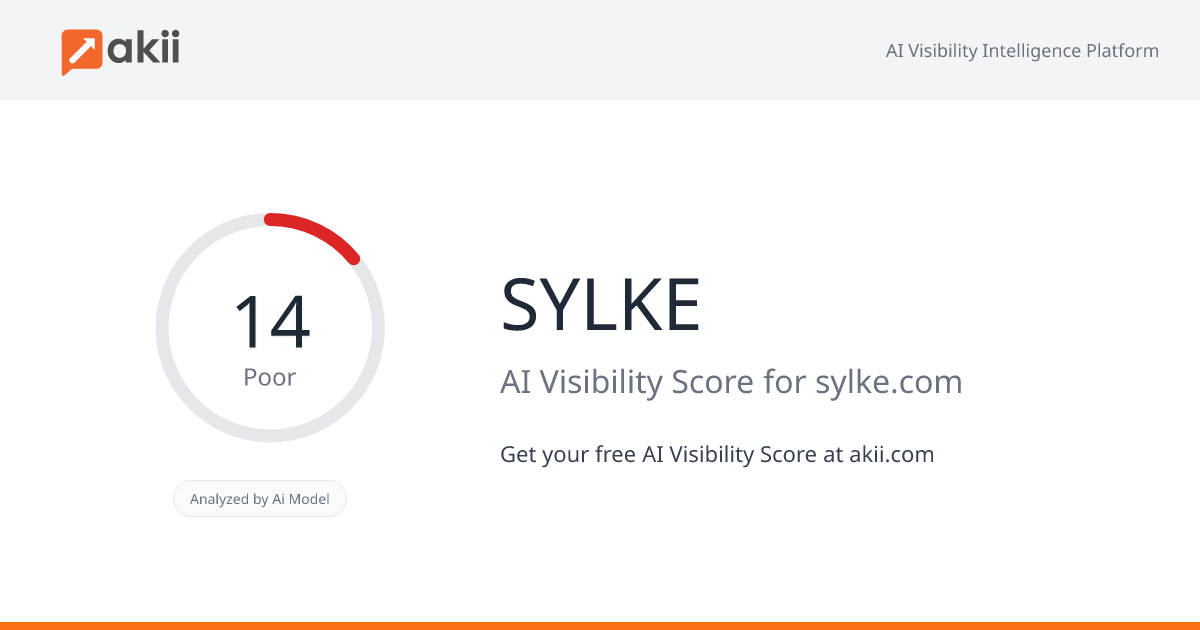 SYLKE AI Visibility Score