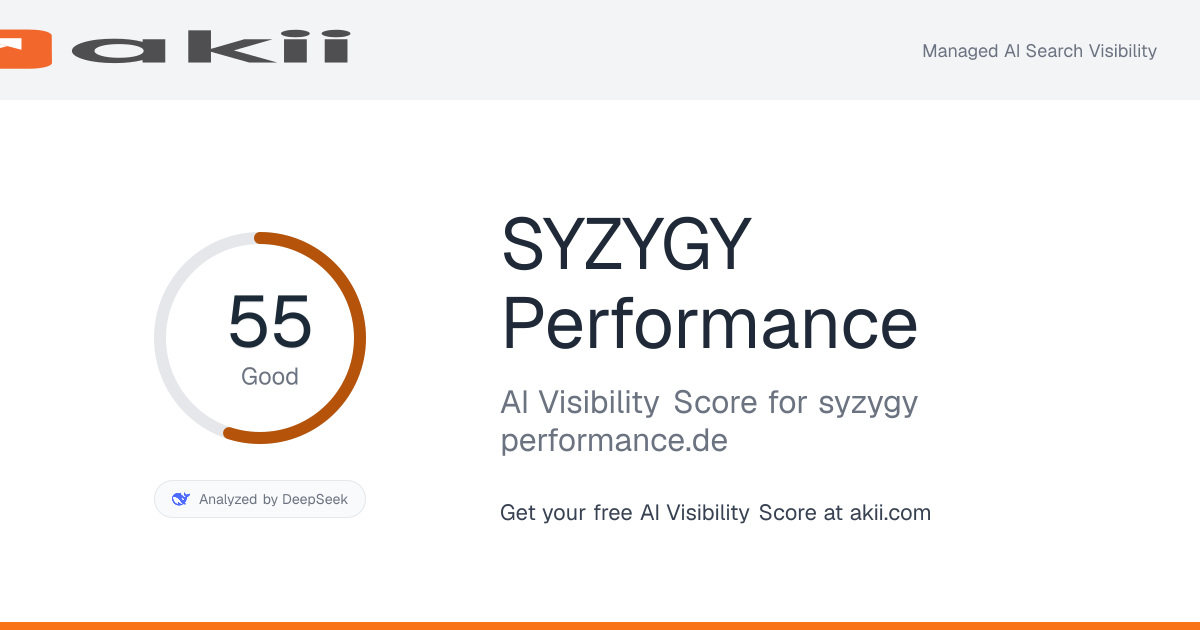 SYZYGY Performance AI Visibility Score preview