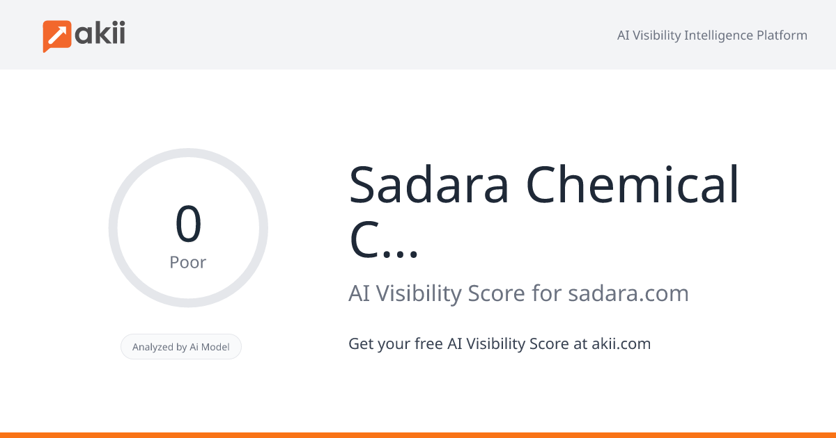 Sadara Chemical Company AI Visibility Score