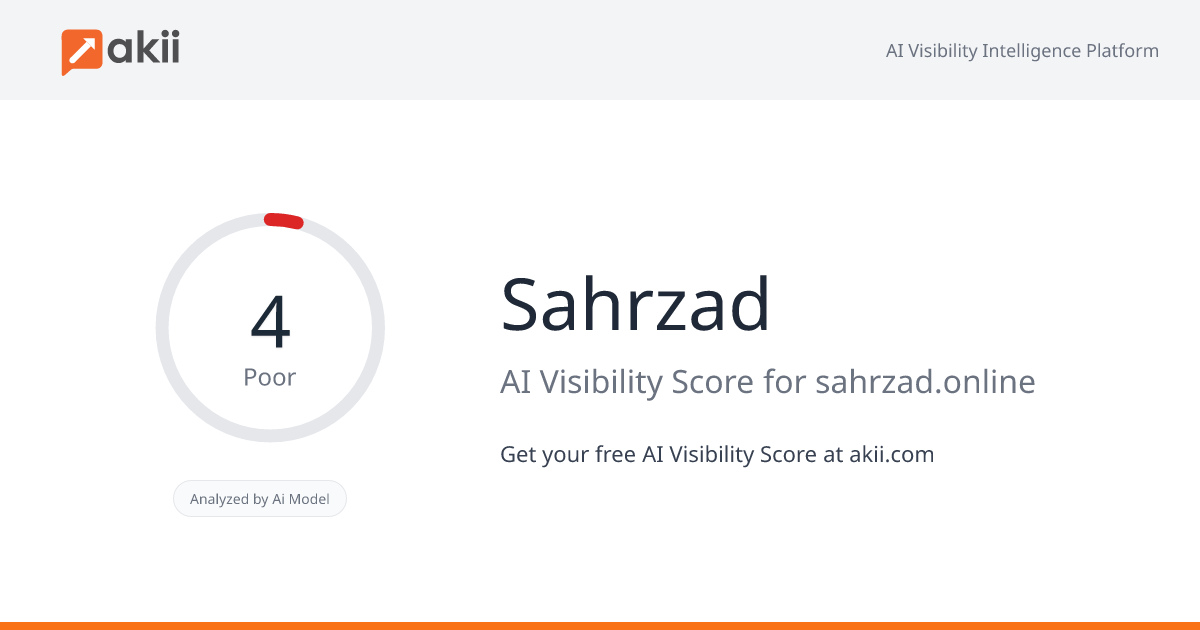Sahrzad AI Visibility Score