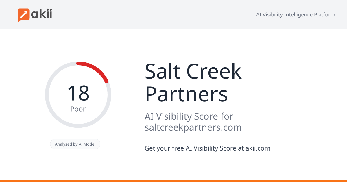 Salt Creek Partners AI Visibility Score