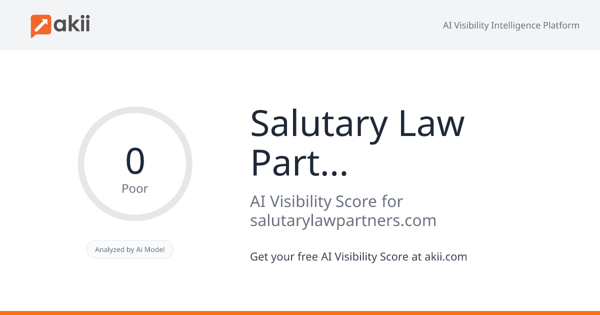 Salutary Law Partners AI Visibility Score