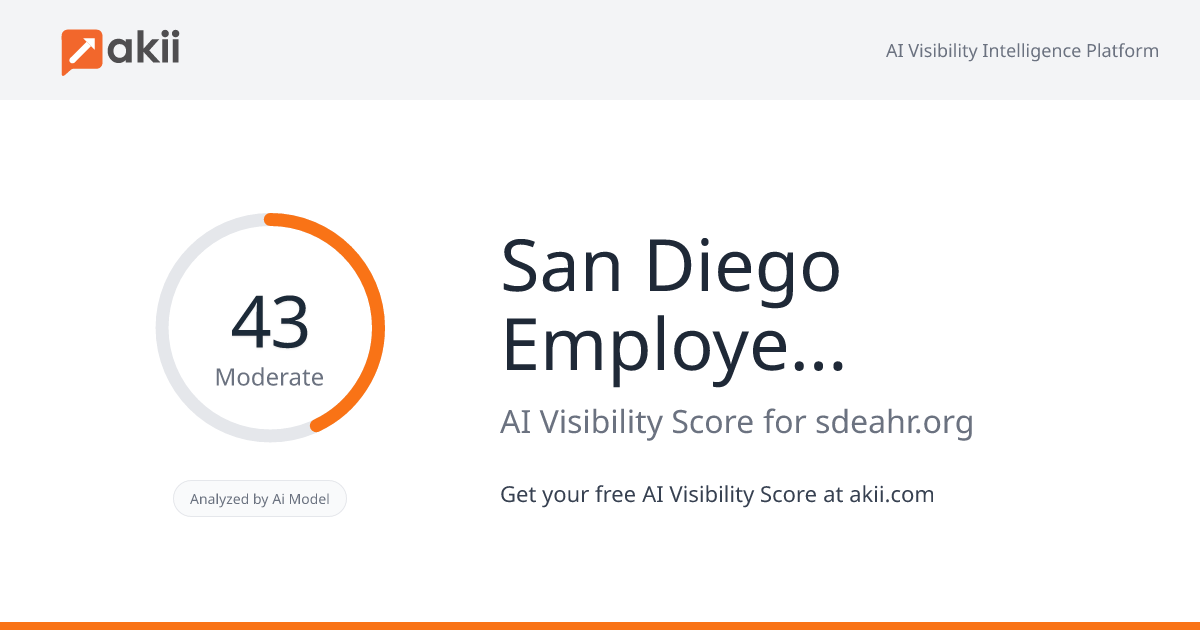 San Diego Employers Association AI Visibility Score