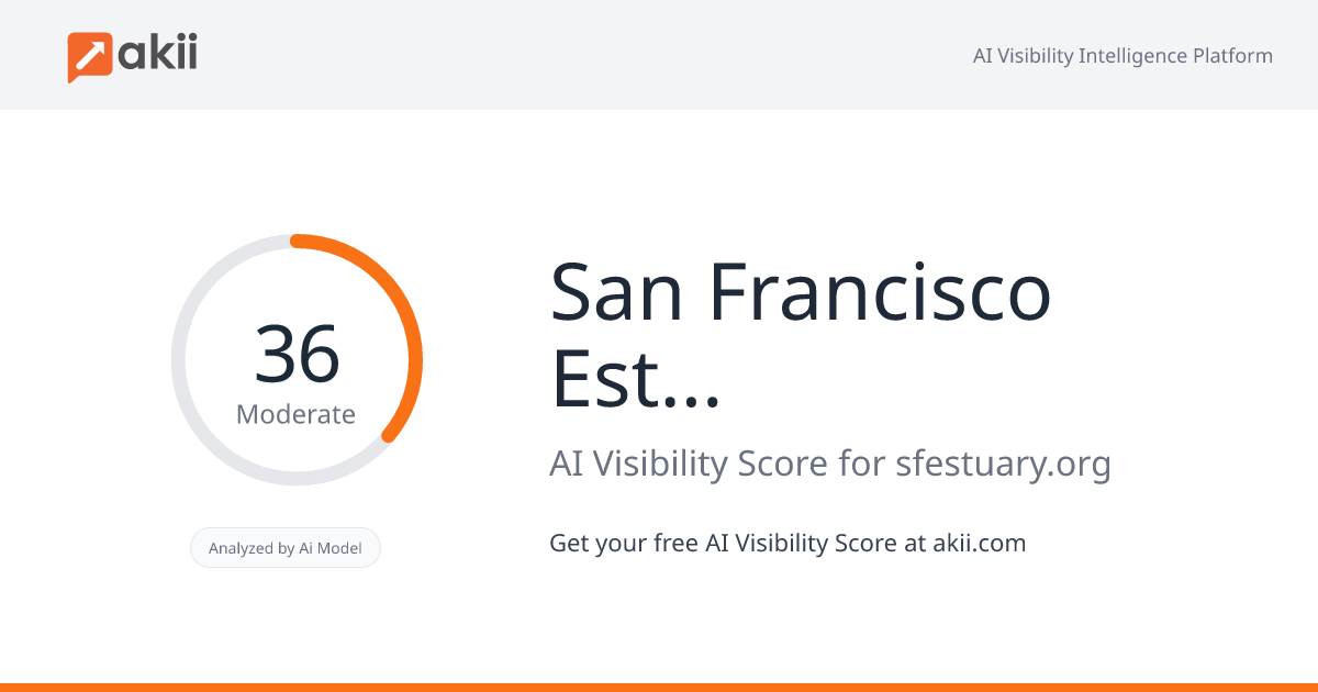 San Francisco Estuary Partnership AI Visibility Score
