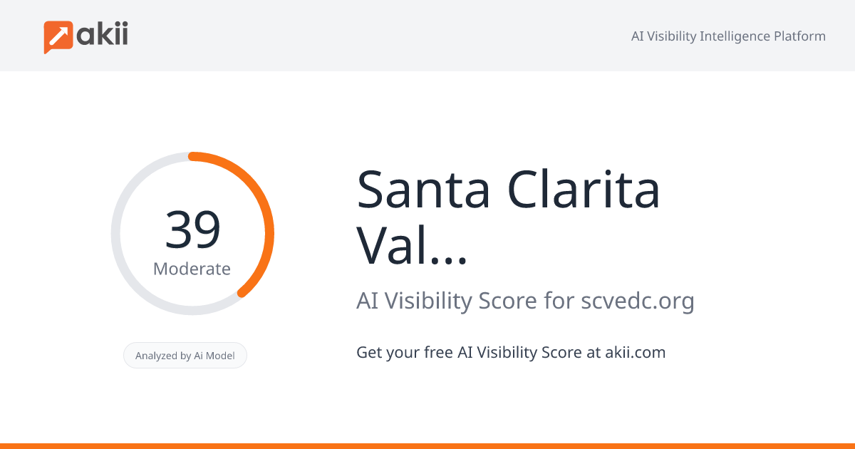 Santa Clarita Valley Economic Development Corporation AI Visibility Score